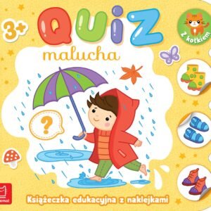 Quiz malucha. Książeczka edukacyjna z naklejkami z kotkiem 3+