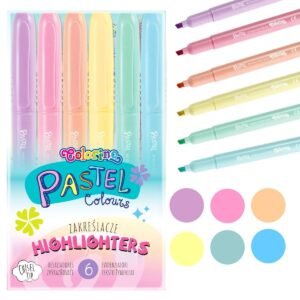 Zakreślacze pastelowe 6 kolorów Colorino