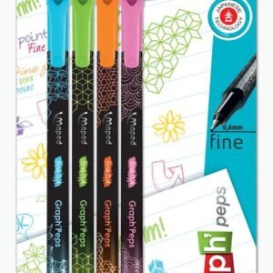 Maped, Cienkopis Graph Peps Deco Kolory Fancy, 4 sztuki