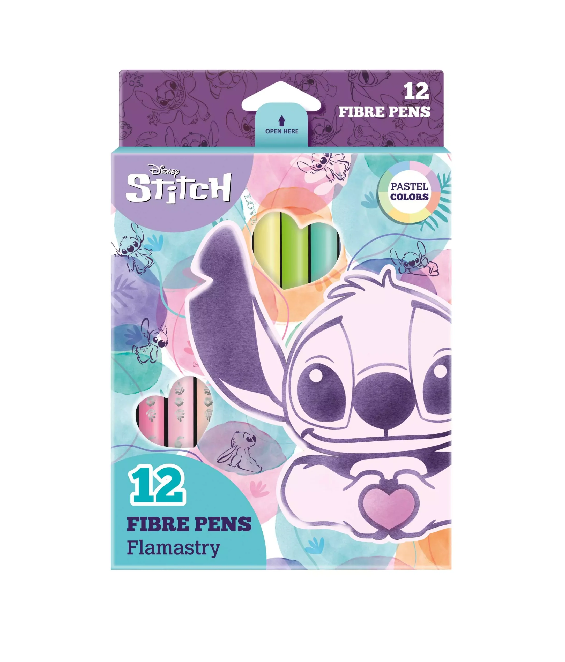 Flamastry Disney Fashion Stitch 12 kolorów pastel