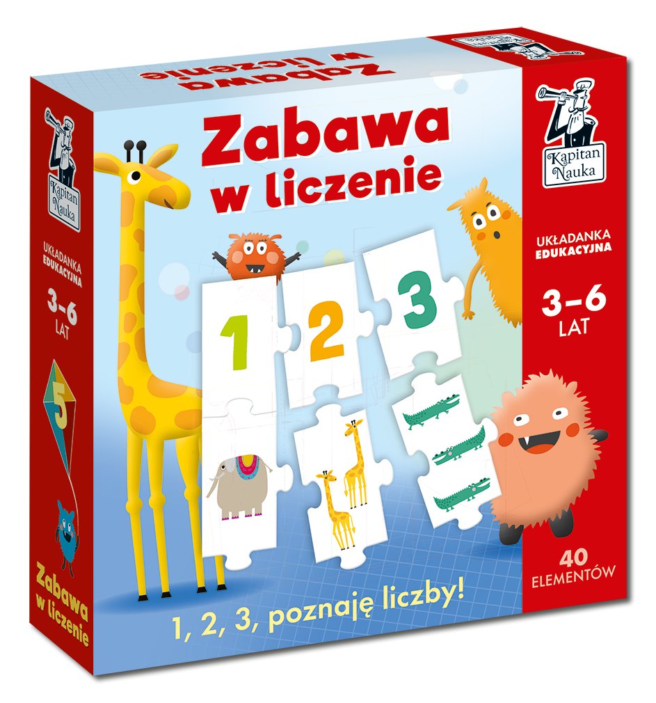 Kapitan Nauka, układanka edukacyjna Zabawa w liczenie