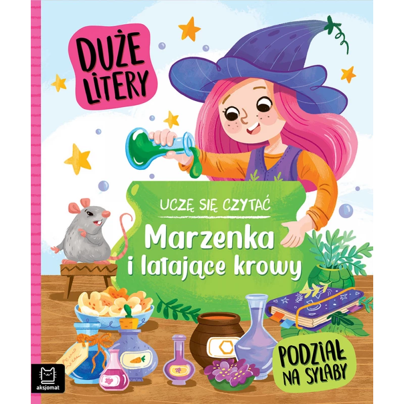 UCZĘ SIĘ CZYTAĆ. DUŻE LITERY. PODZIAŁ NA SYLABY. MARZENKA I LATAJĄCE KROWY