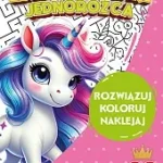 Łamigłówki jednorożca z naklejkami