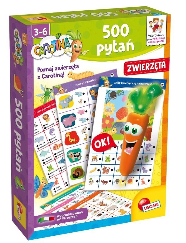 Lisciani, Carotina 500 pytań,Zwierzęta.