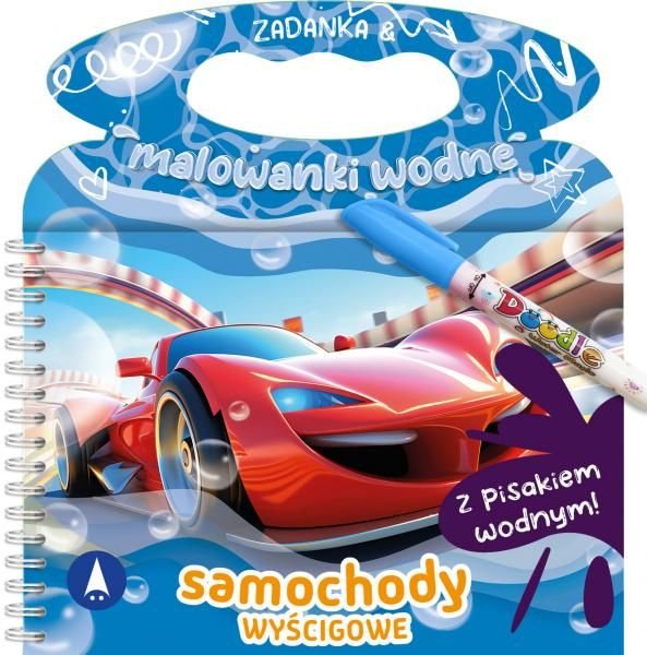 Zadanka i malowanki wodne samochody wyścigowe