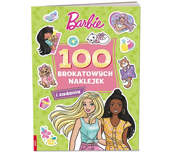 100 brokatowych naklejek Barbie