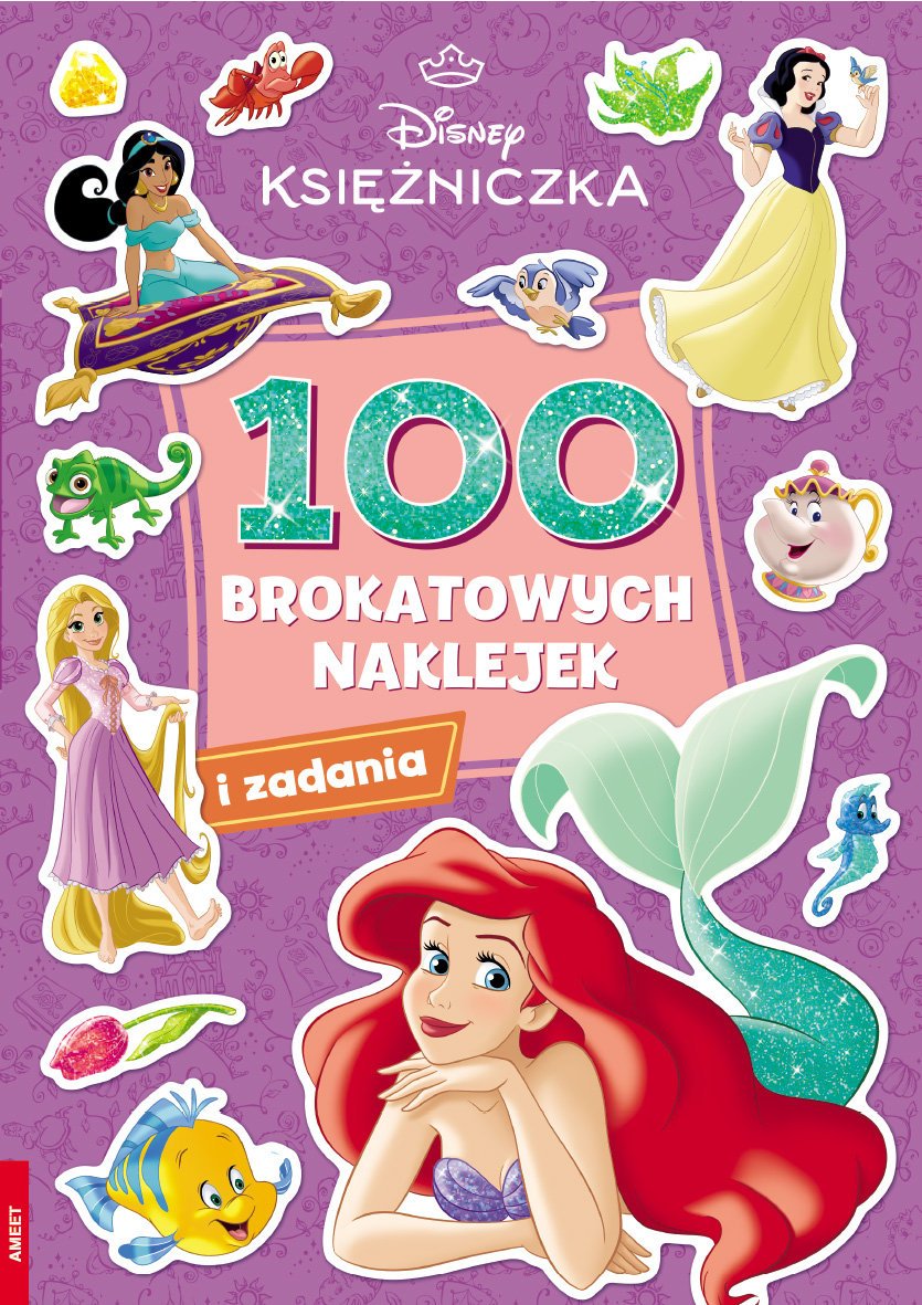100 brokatowych naklejek ksiezniczki