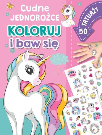 Cudne jednorożce koloruj i baw sie 50 tatuaży