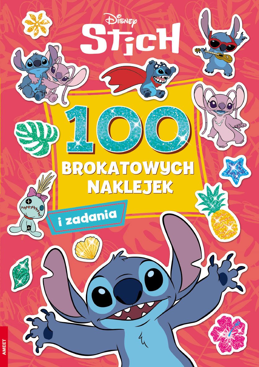 Stitch 100 brokatowych naklejek