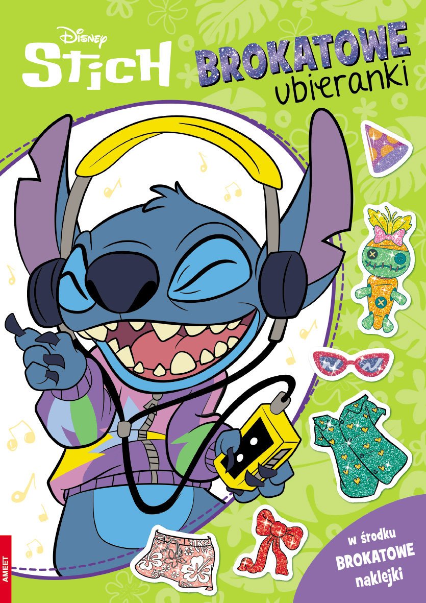 Stitch brokatowe ubieranki