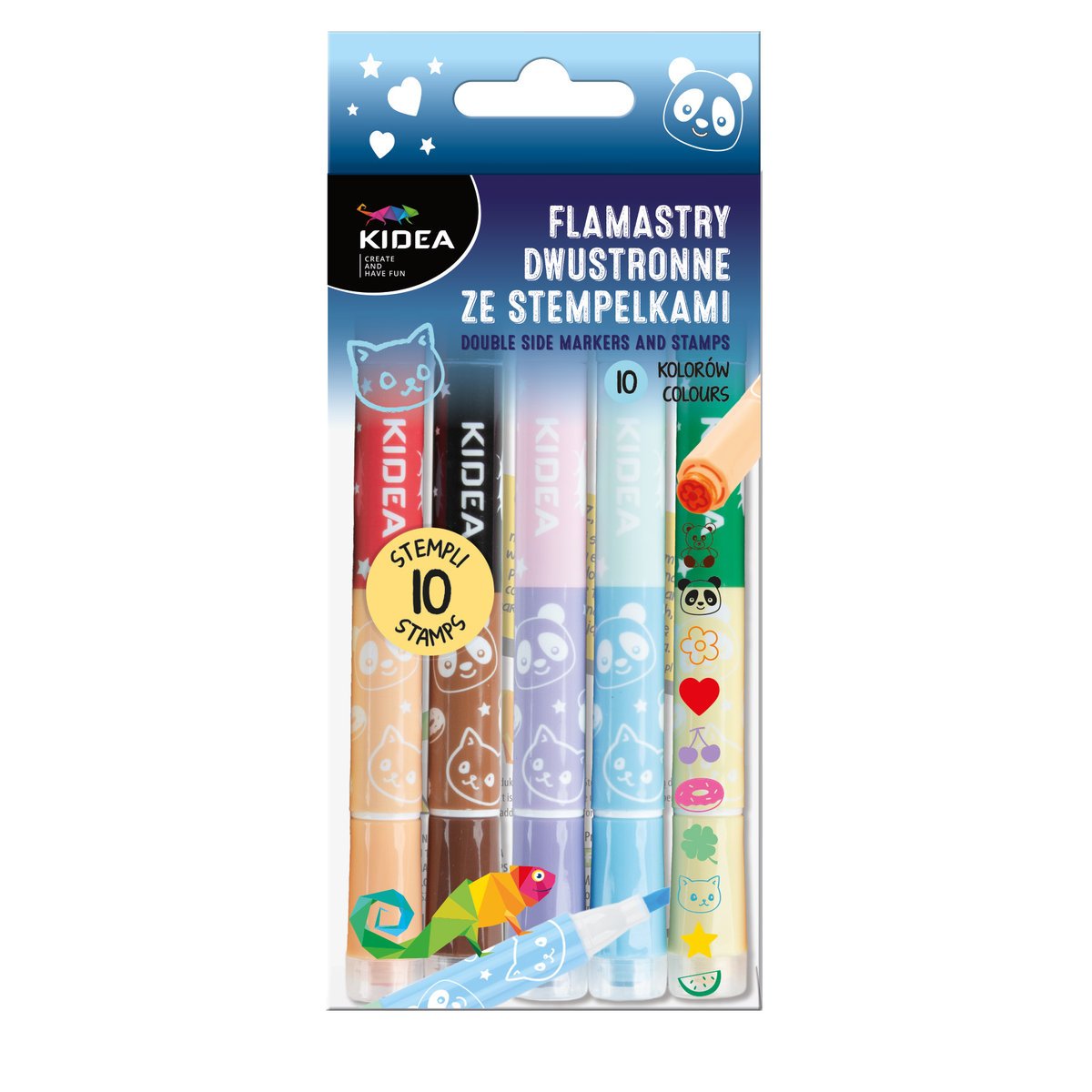 Flamastry dwustronne ze stempelkami