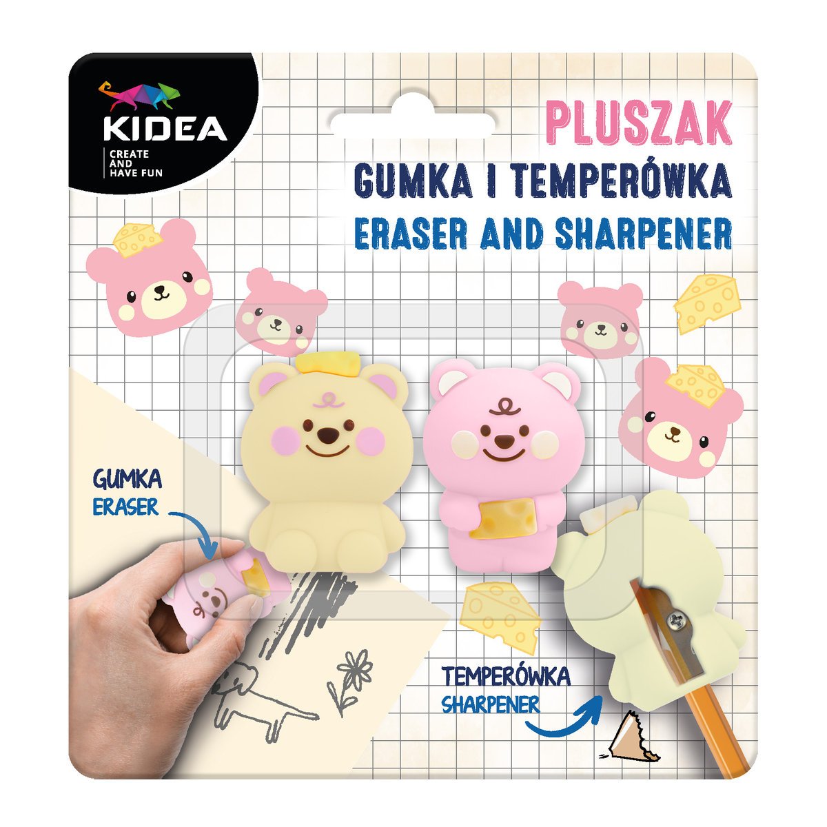 Gumka i temperówka pluszak