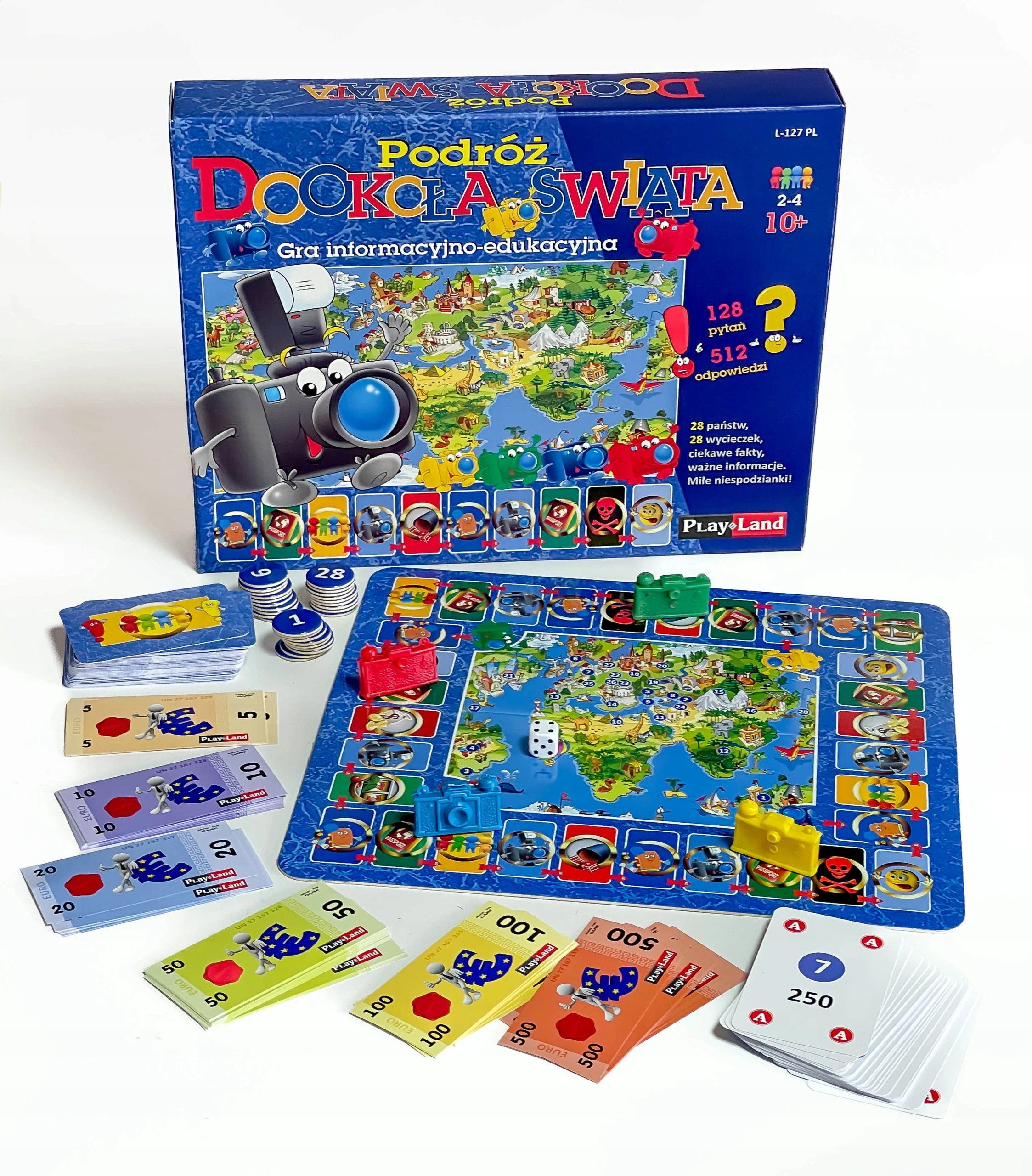 Podróż dookoła swiata.  Gra planszowa