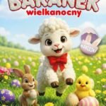 Baranek wielkanocny  . Kolorowanka