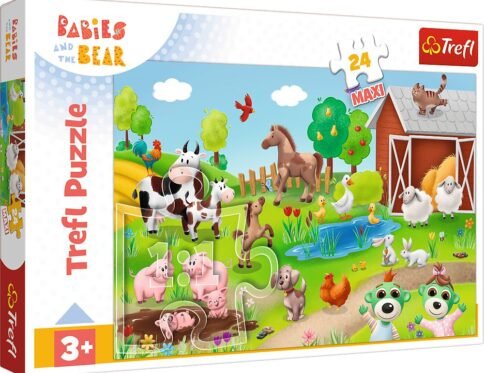 Puzzle trefl 24 maxi bobaski i zwierzęta