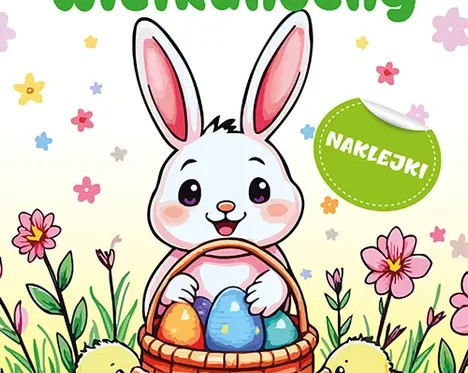 Koszyczek wielkanocny z naklejkami