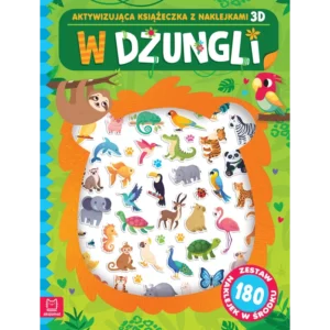 Książeczka aktywizująca z naklejkami 3d . W dżungli
