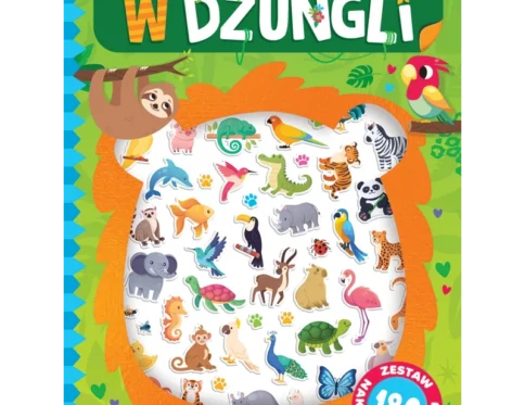 Książeczka aktywizująca z naklejkami 3d . W dżungli