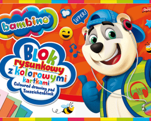 Blok rysunkowy z kolorowymi kartkami