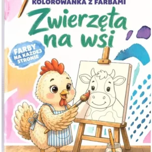 Kolorowanka z farbami Zwierzęta na wsi