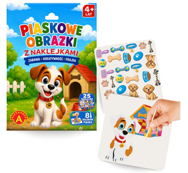Piaskowe obrazki z naklejkami. Piesek